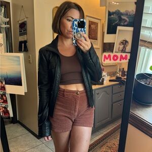 Leather Bomber Jacket